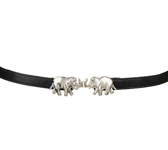 Elephant Clasp Leathe Belt