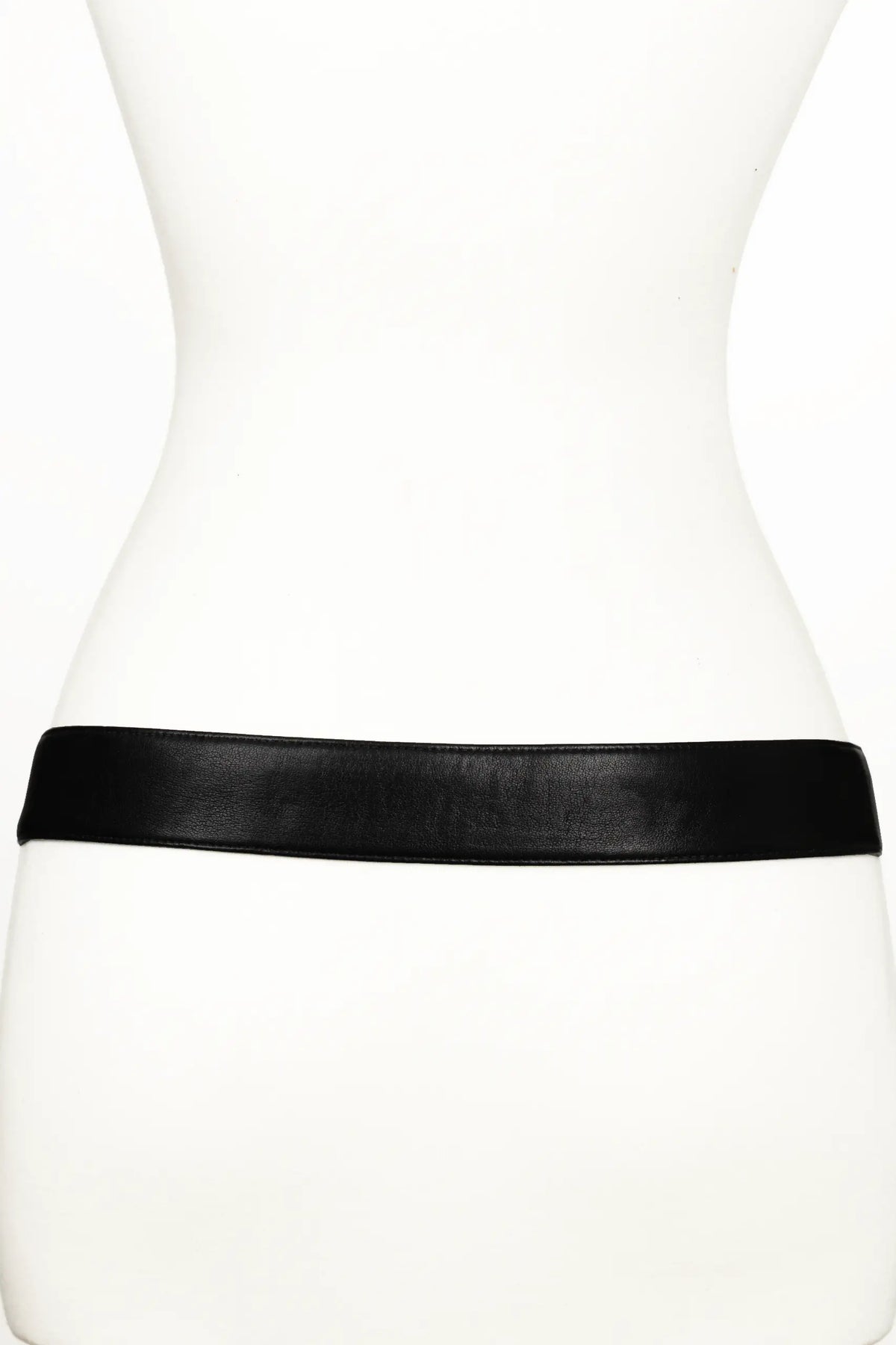 Large Stones Buckle Leather Belt