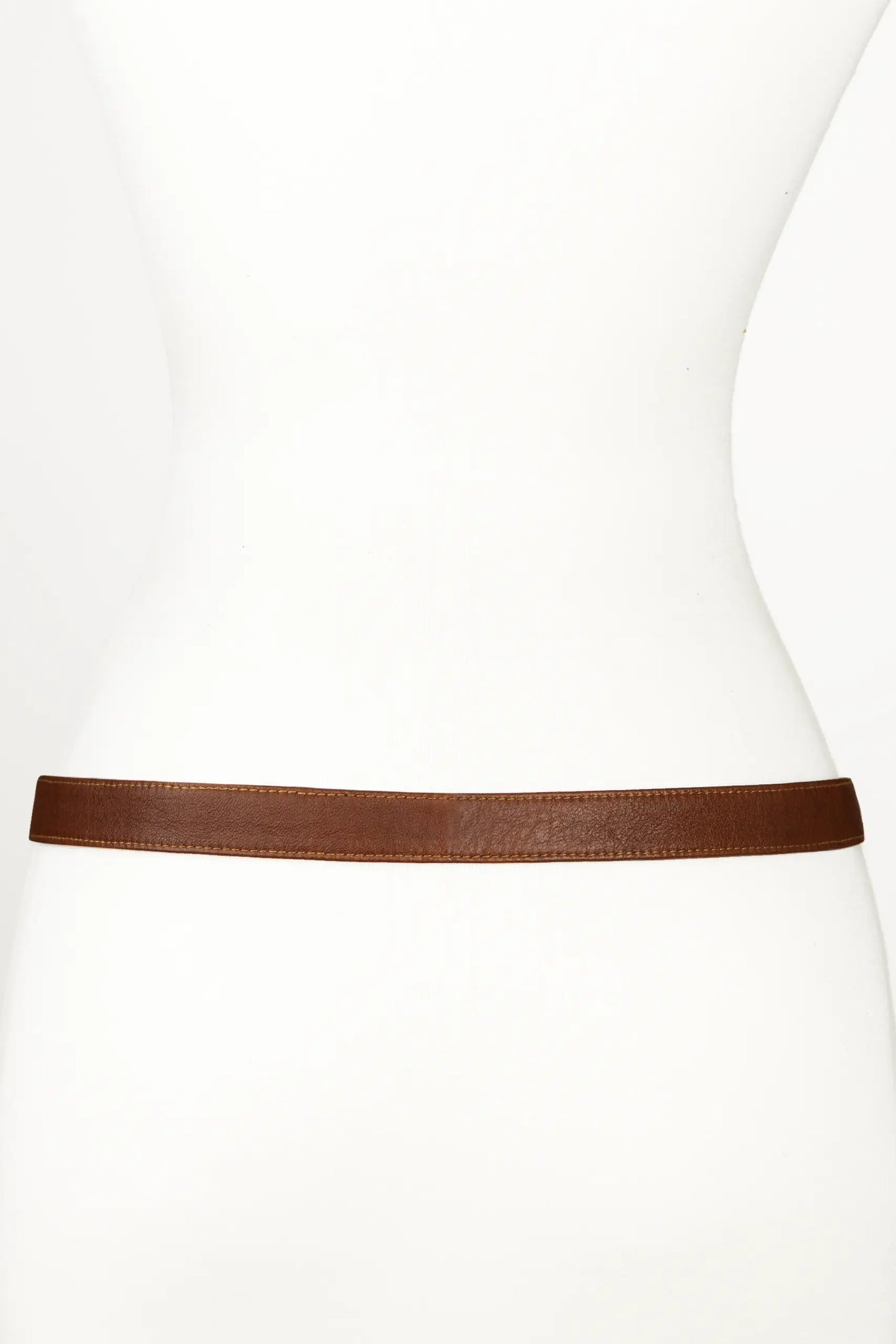 Harvey Horse Clasp Leather Belt - Brown