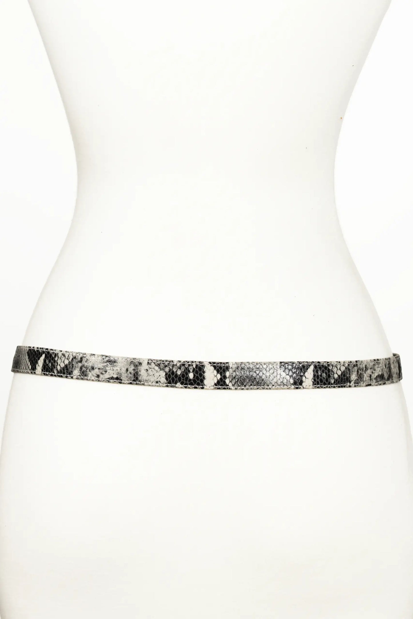 Snake Buckle Leather Belt