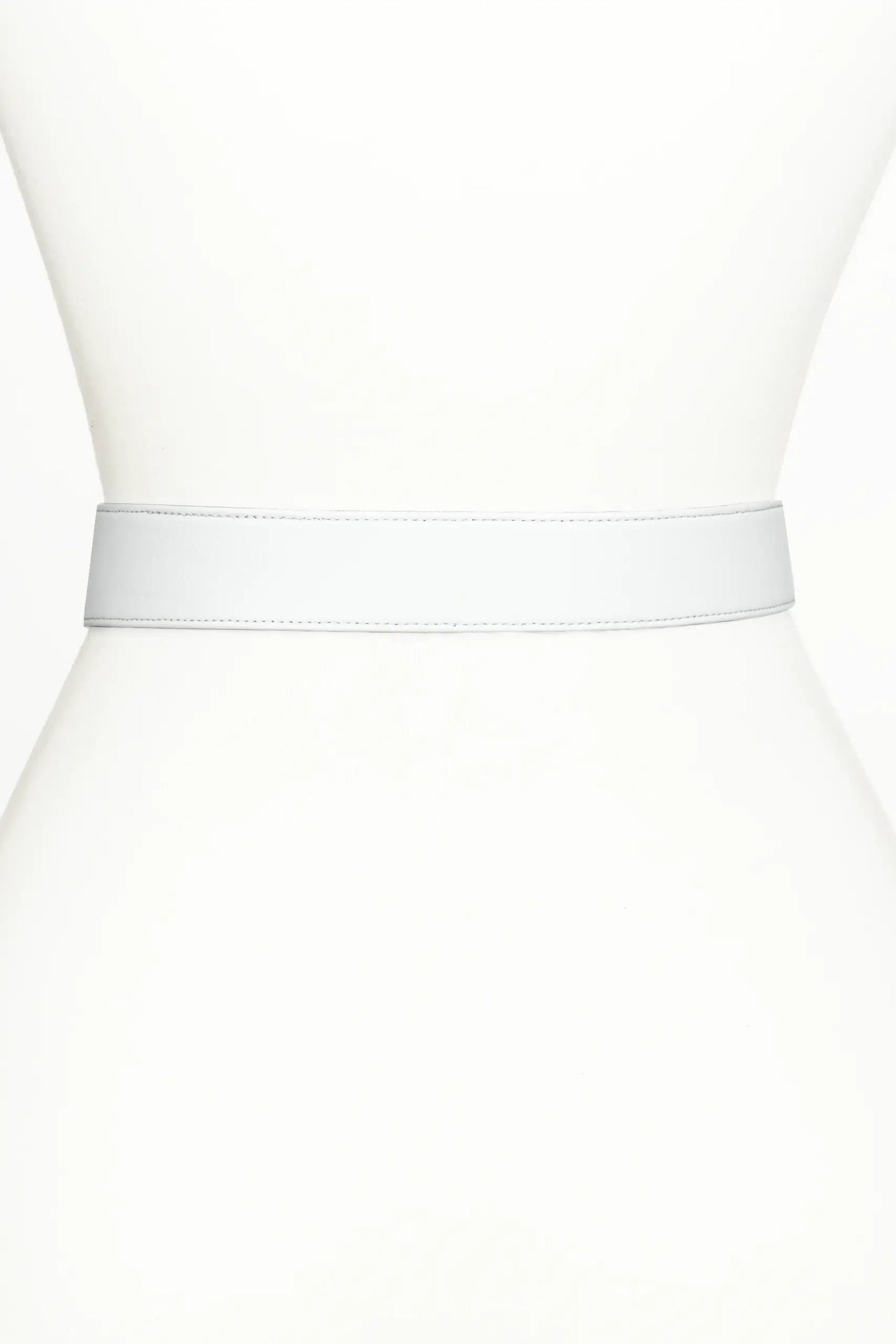 Sheila Knot Leather Belt - White