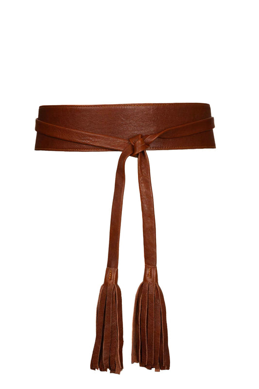 Wrap leather belt