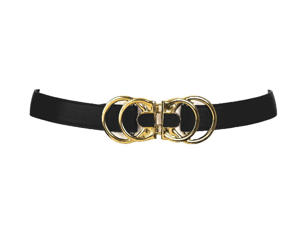 Rocky Buckle Leather Belt