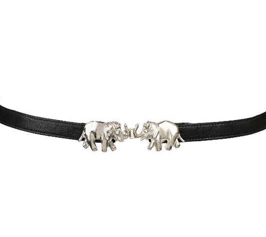 Elephant Clasp Leathe Belt