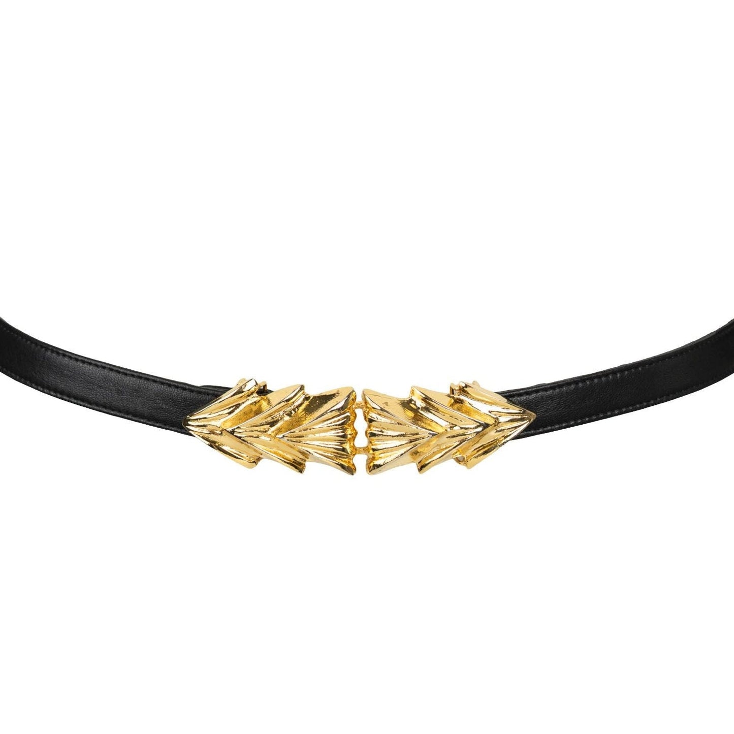 Three Shells Buckle Leather Belt