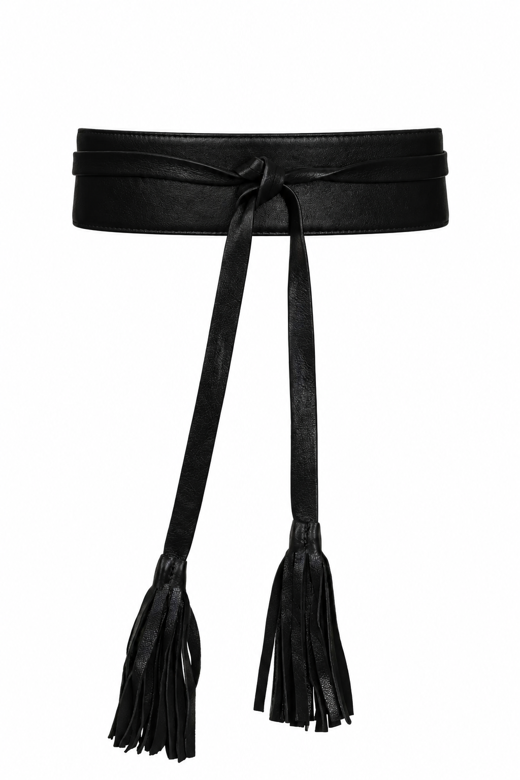 Wrap leather belt - Black