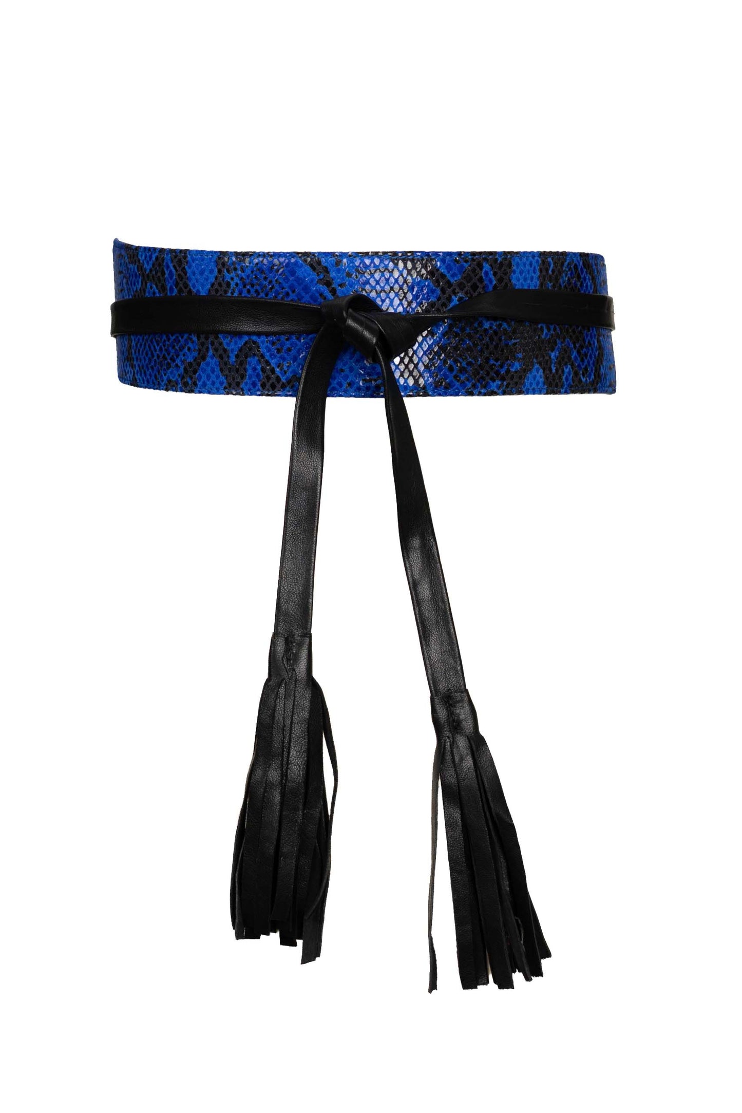 Wrap leather belt - Blue