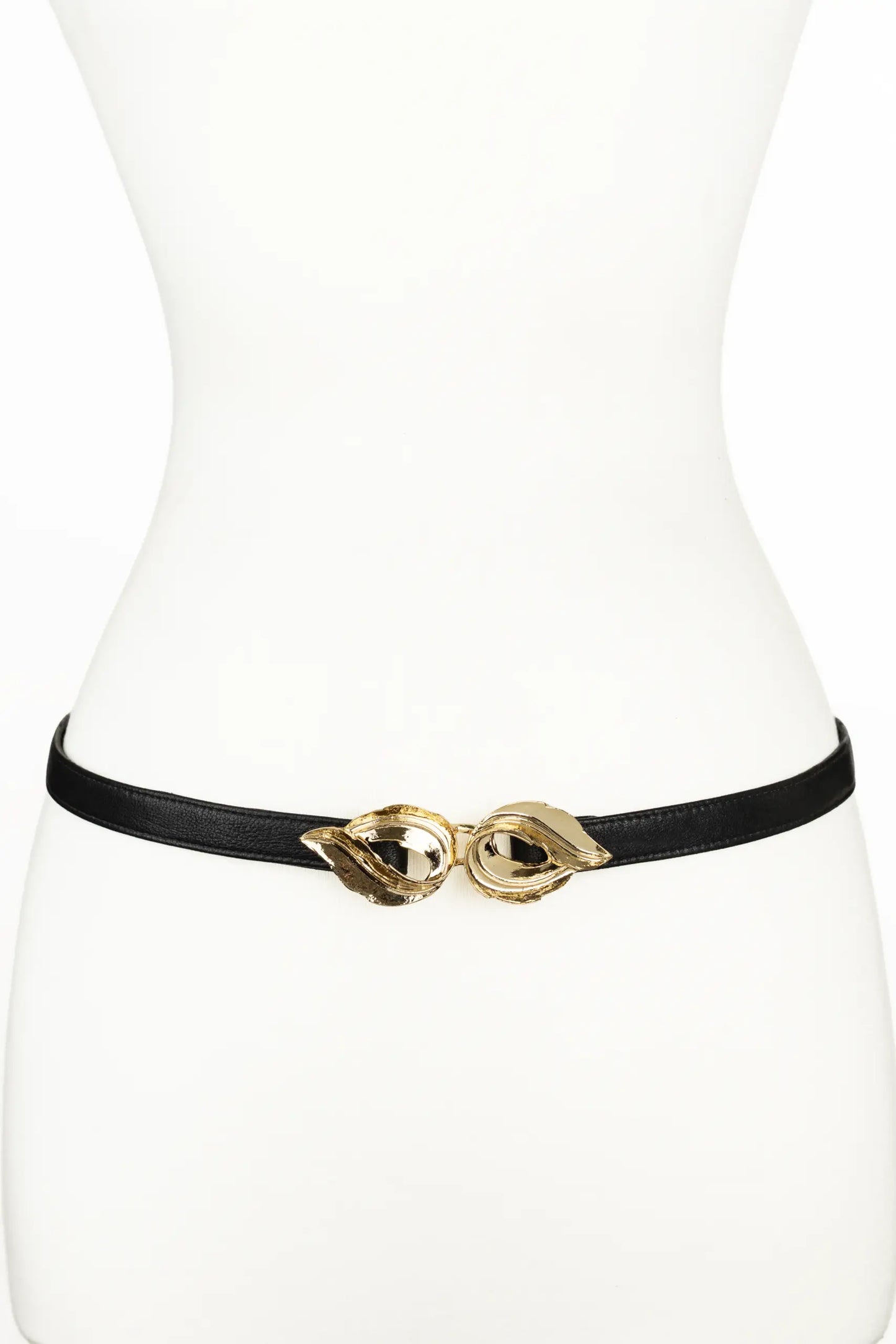 Lauren Leaf Buckle Leather Belt