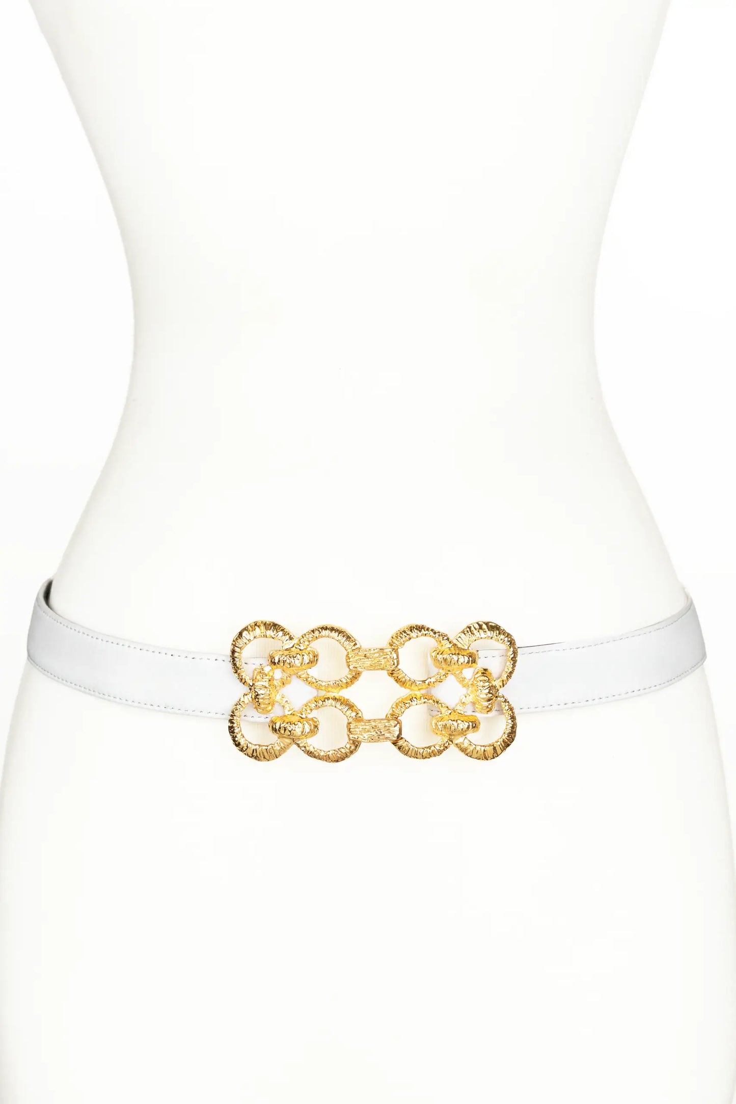 Golden Loops Buckle Leather Belt