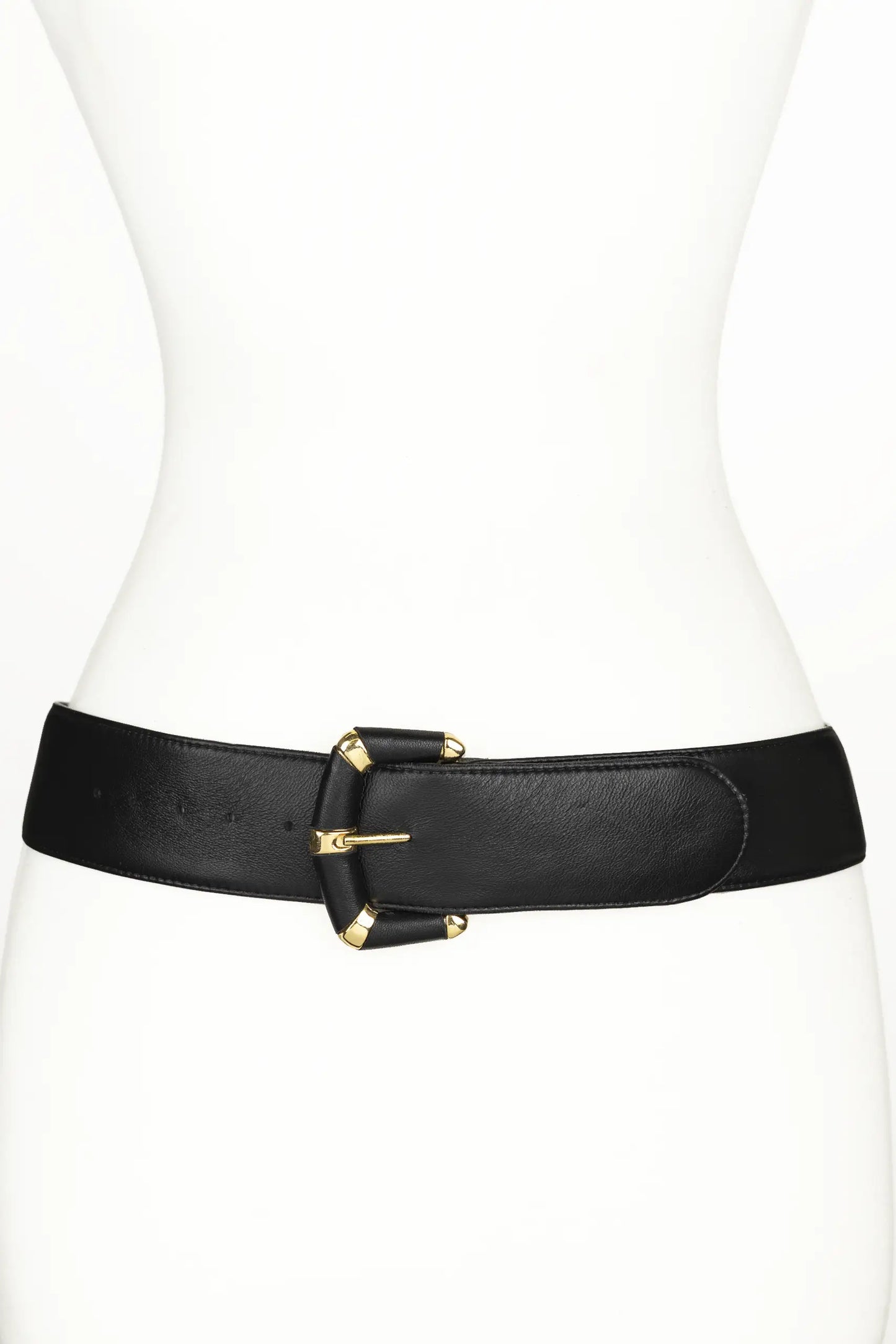 Leathercovered  geometric buckle