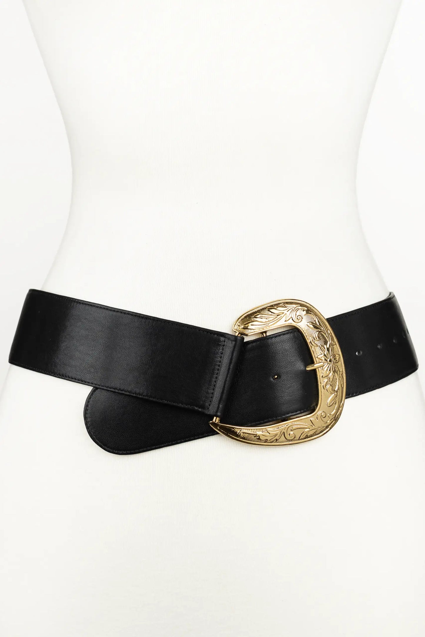 Cowboy Style Buckle Leather Belt