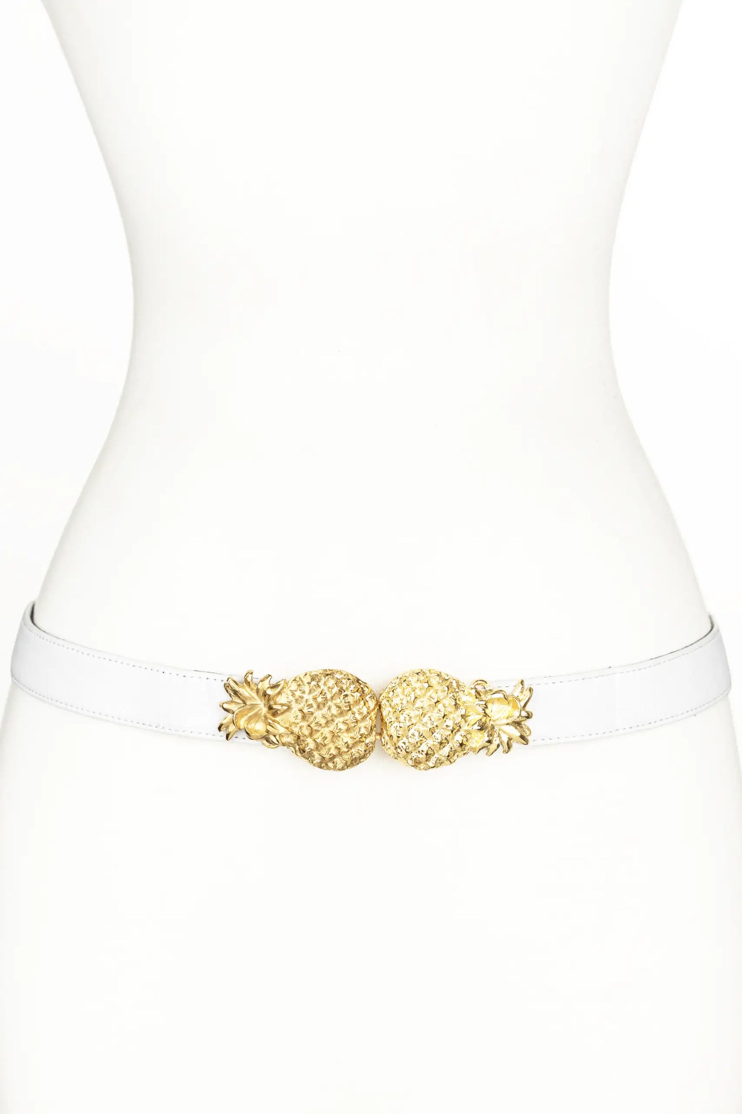Pinapple buckle Leather Belt