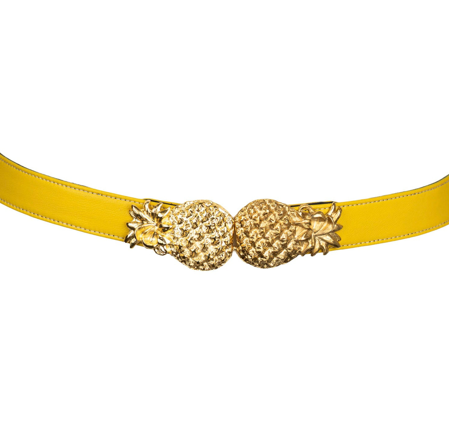 Pinapple buckle Leather Belt
