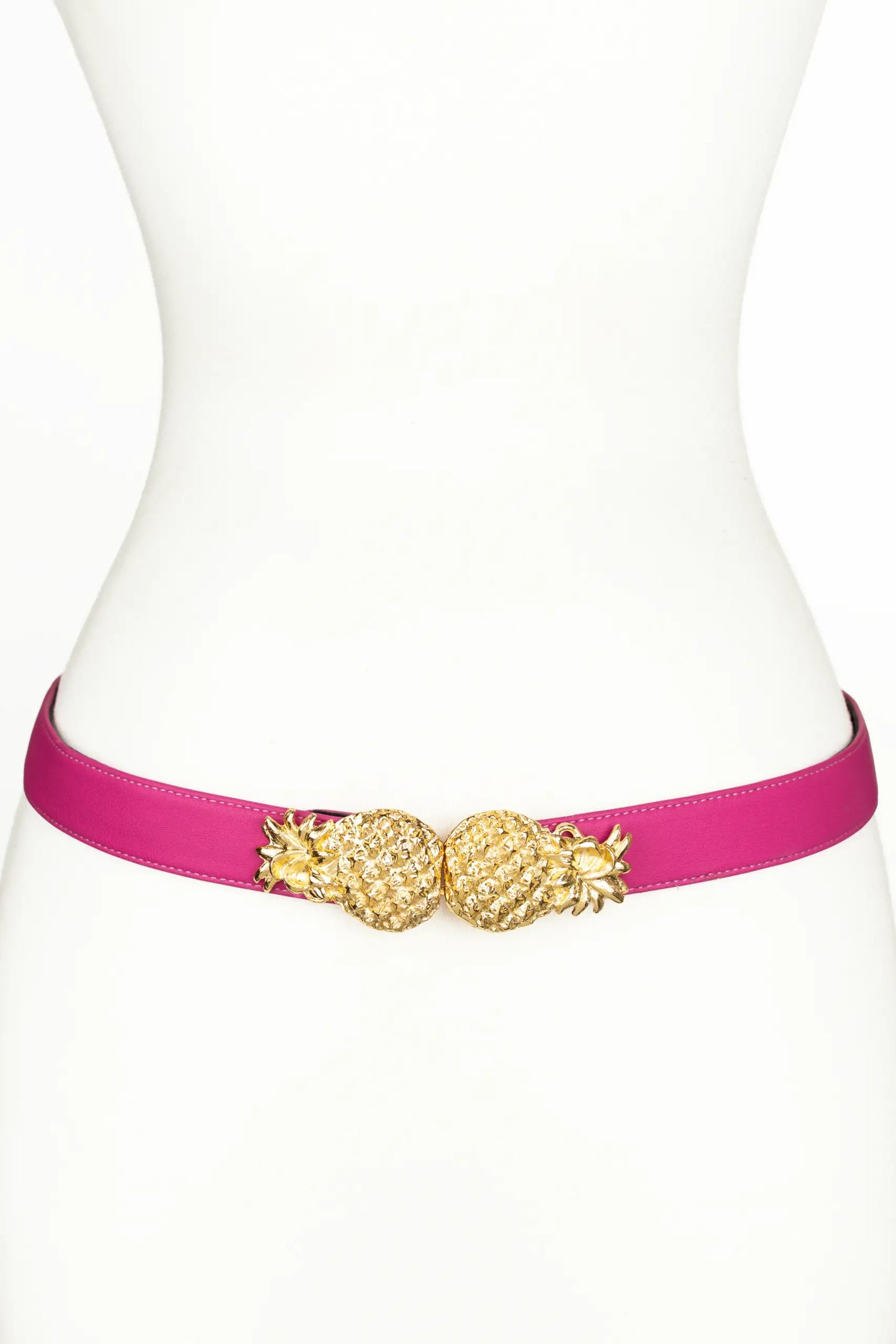 Pinapple buckle Leather Belt