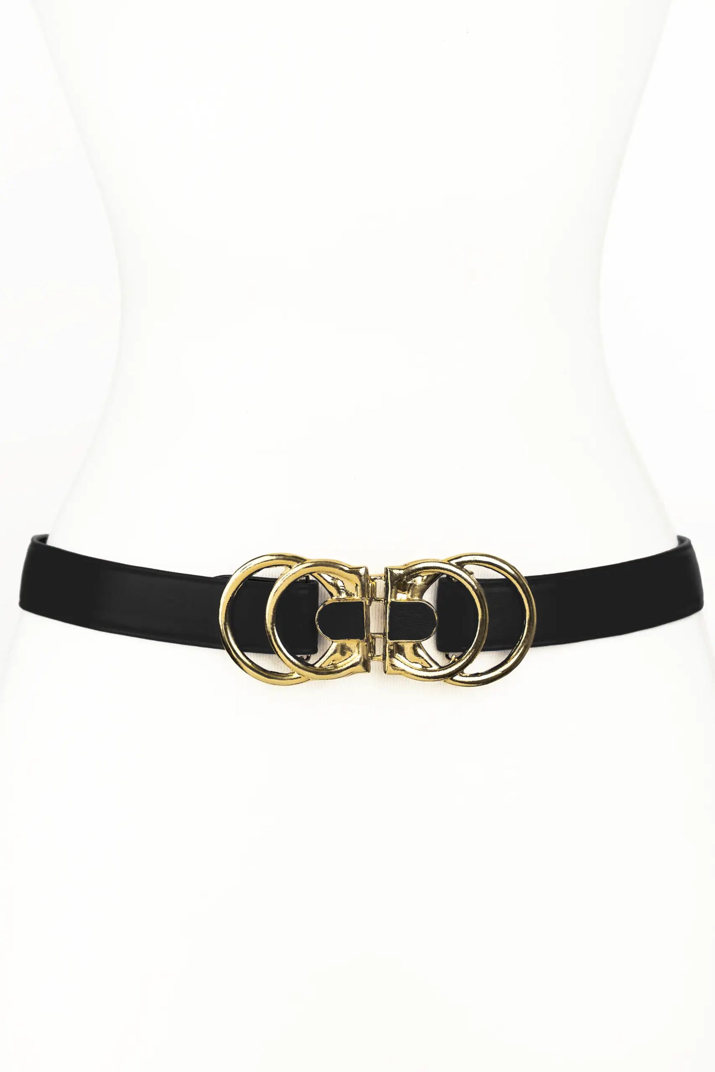 Rocky Buckle Leather Belt