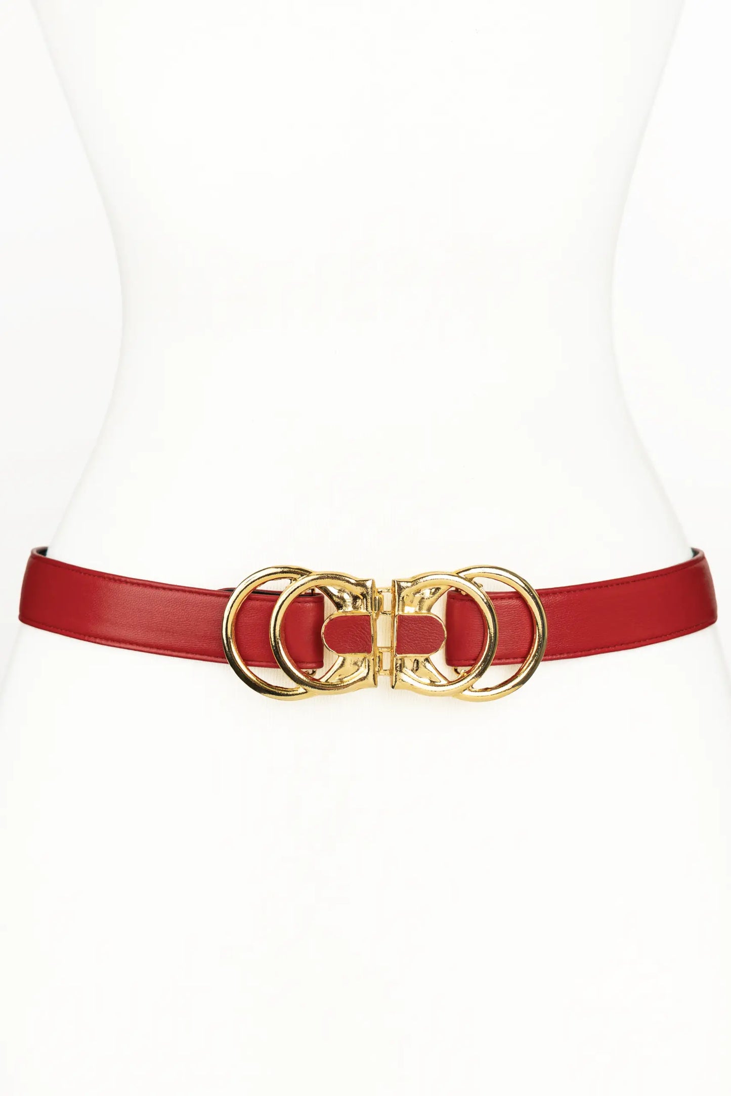 Rocky Buckle Leather Belt