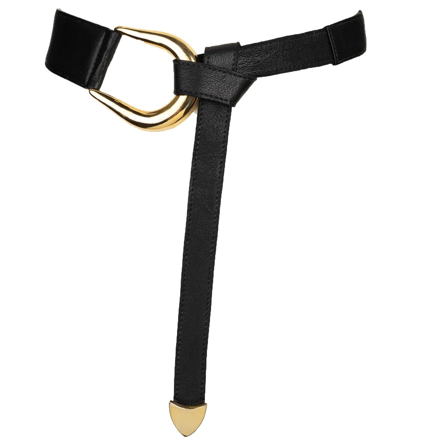 Sheila Knot Leather Belt - Black