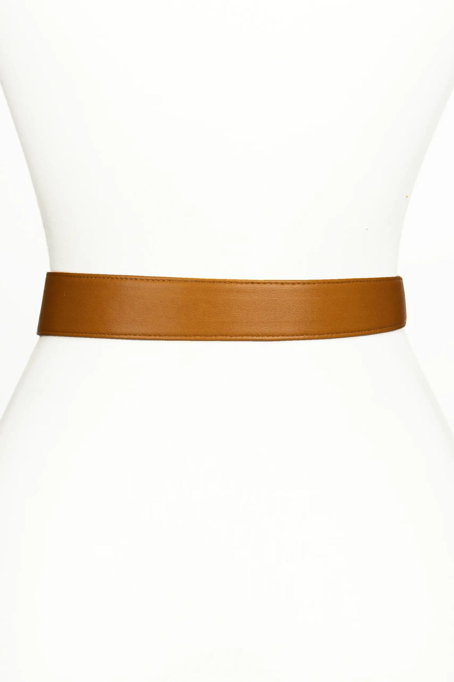Stones Decorated Flower Buckle Leather Belt