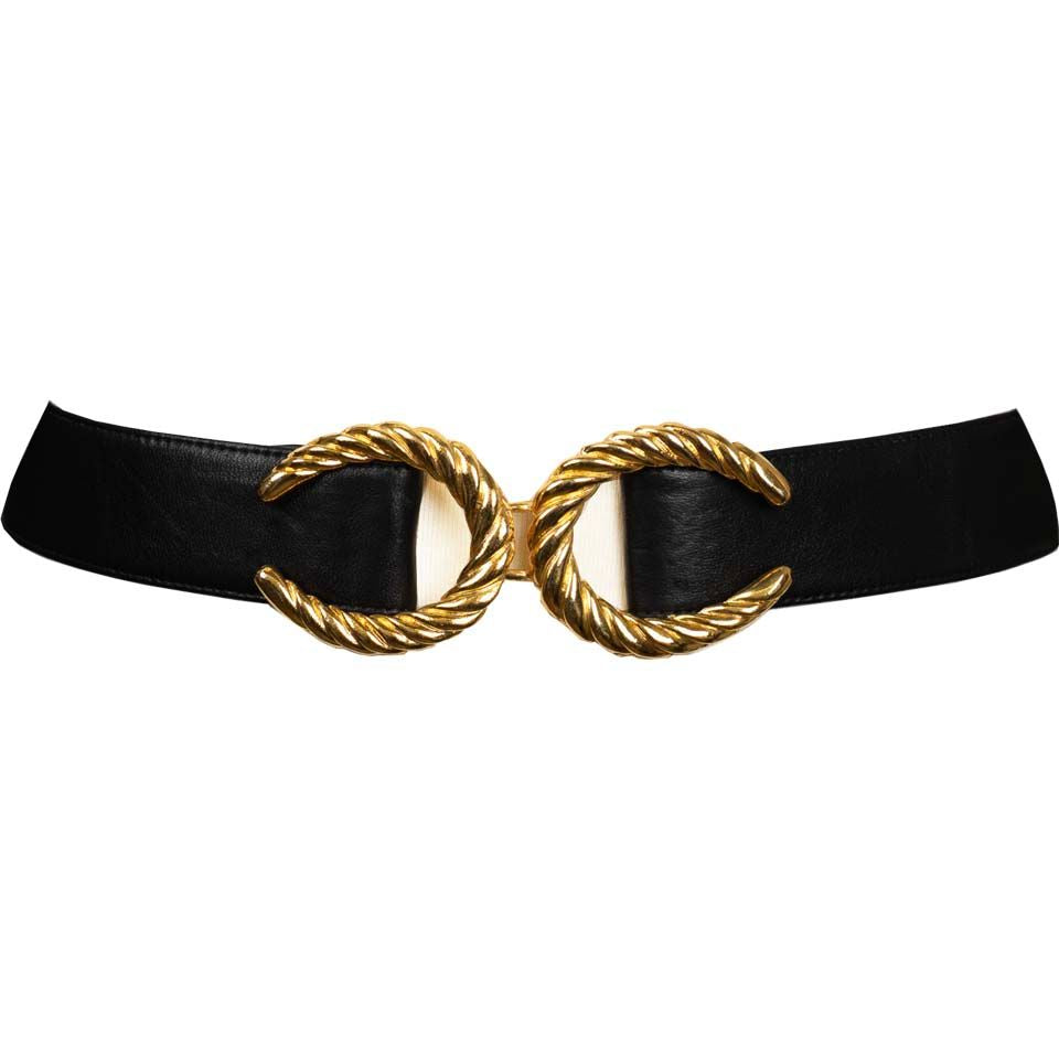 CC Buckle Leather Belt