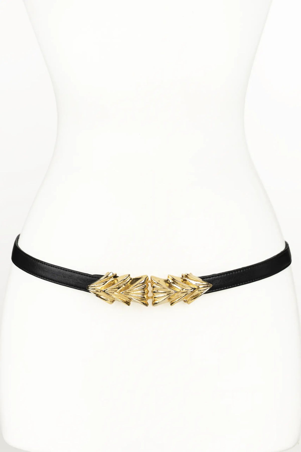 Three Shells Buckle Leather Belt