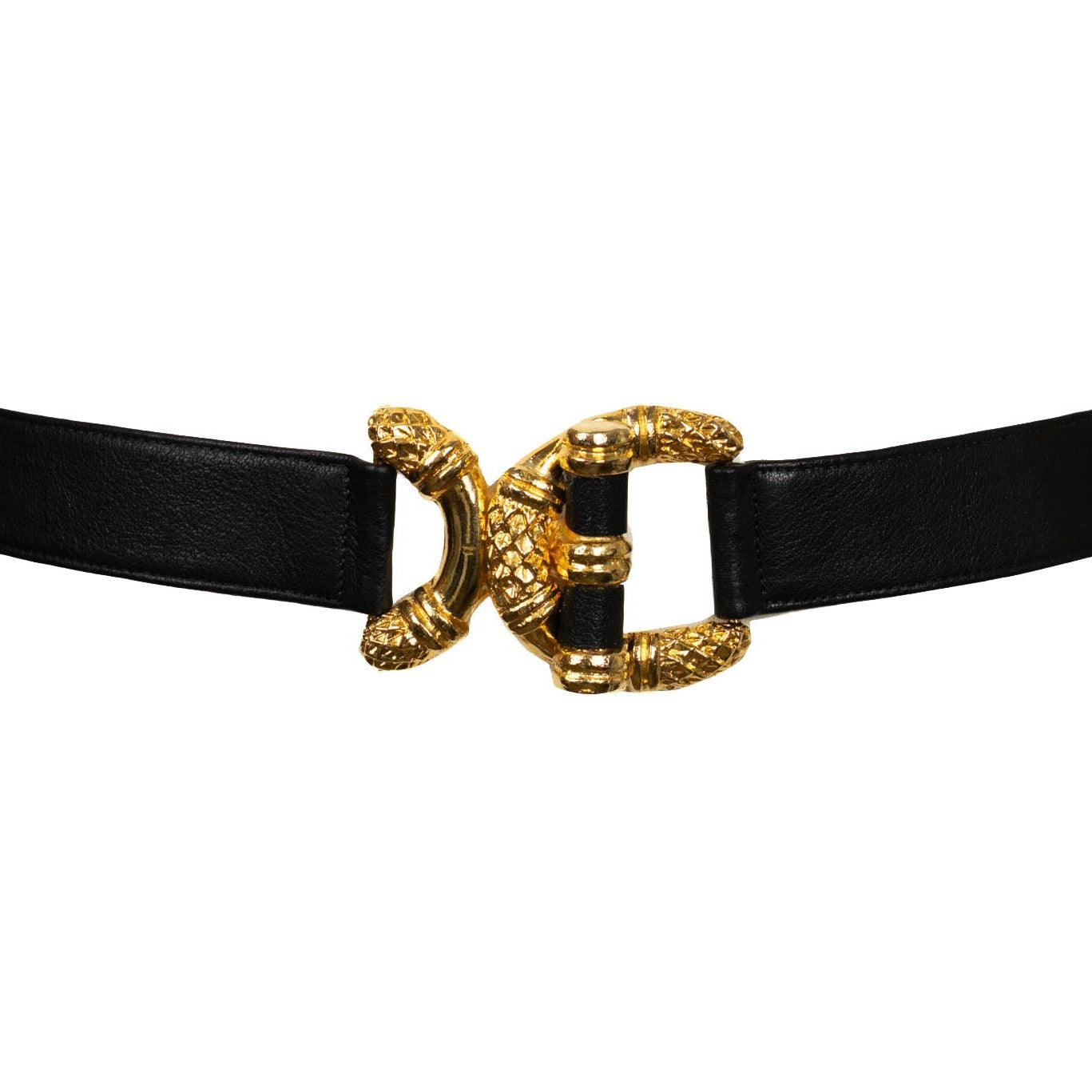 Viper D link Buckle Leather Belt - Black