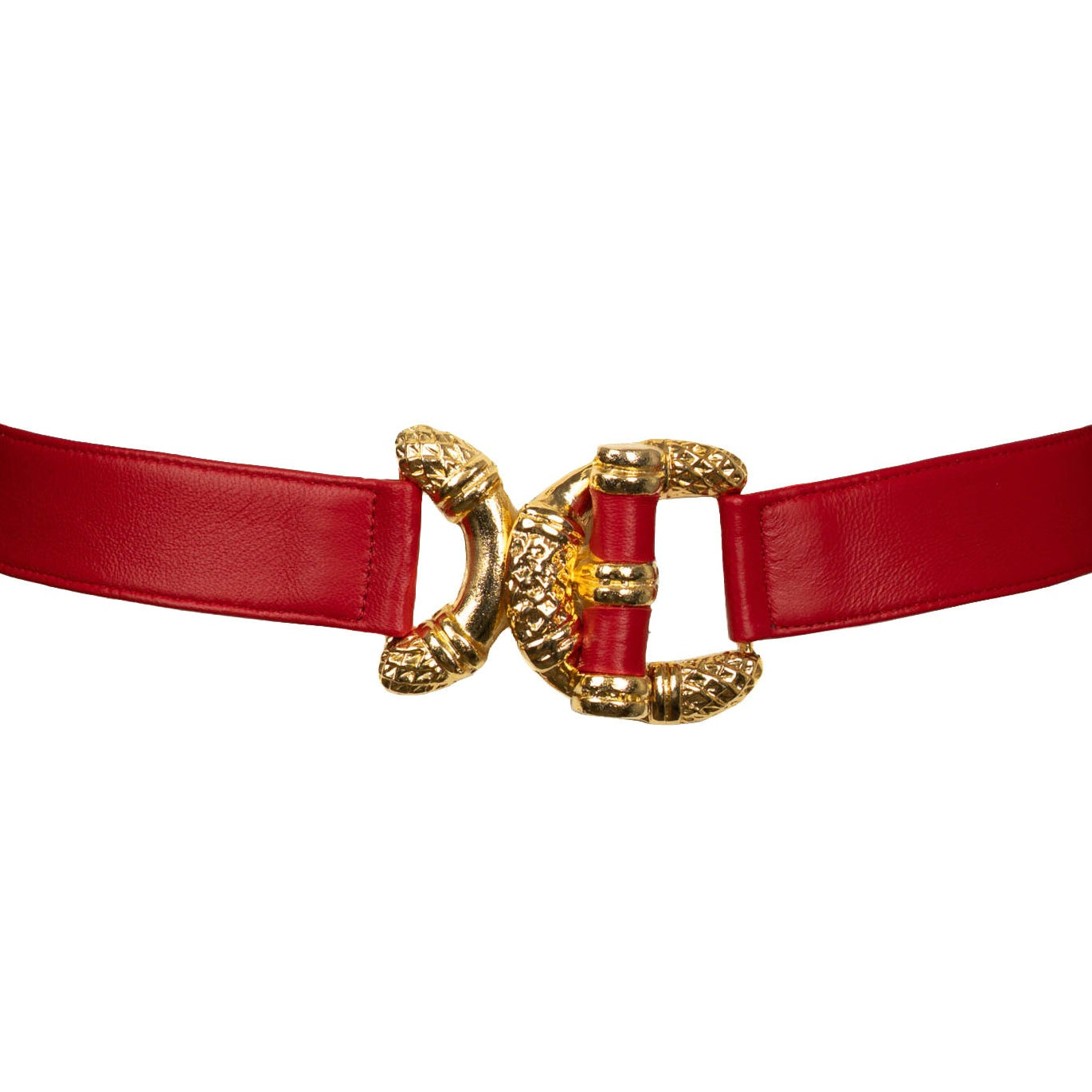 Viper D link Buckle Leather Belt - Red