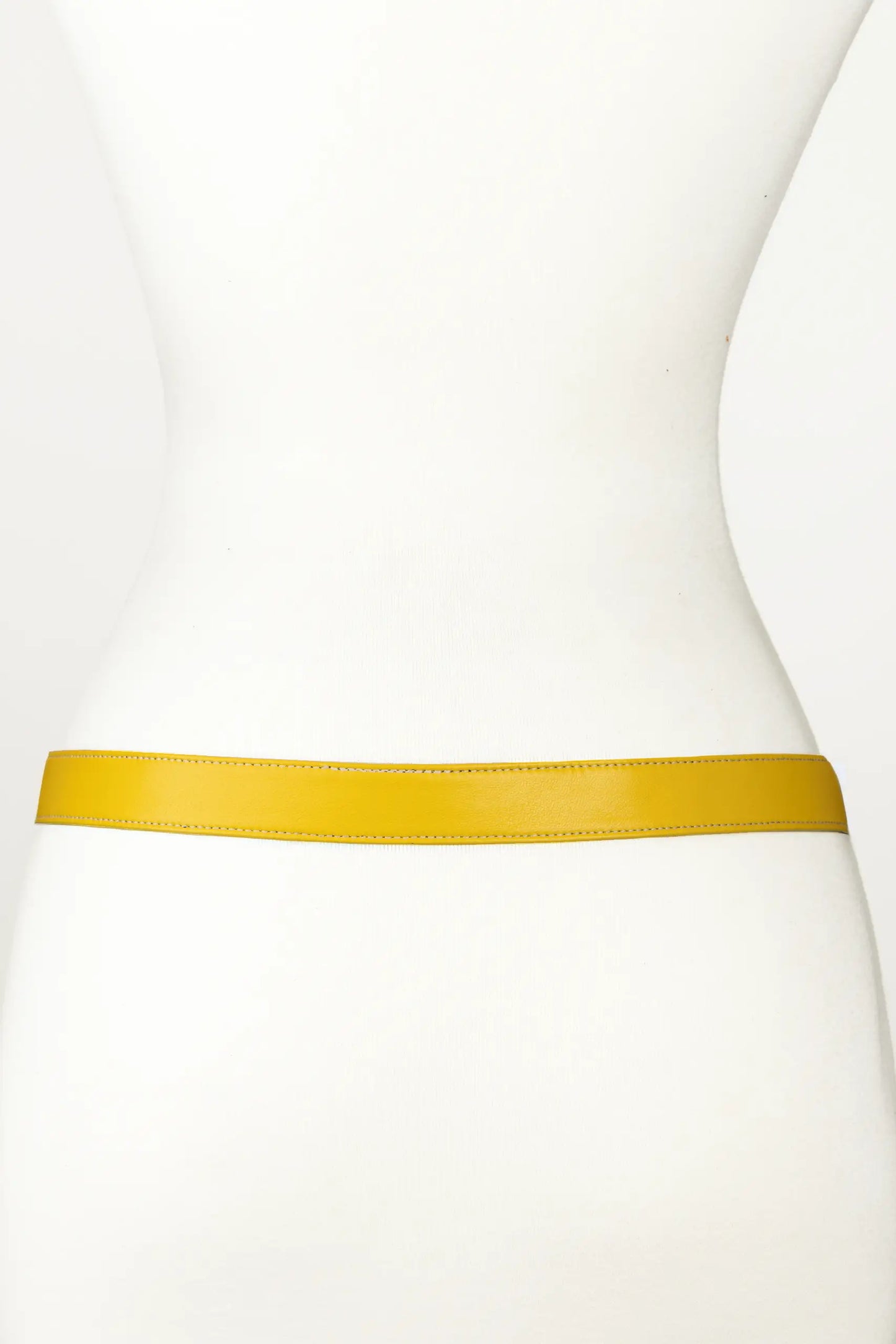 Double Bee Clasp Buckle Leather belt