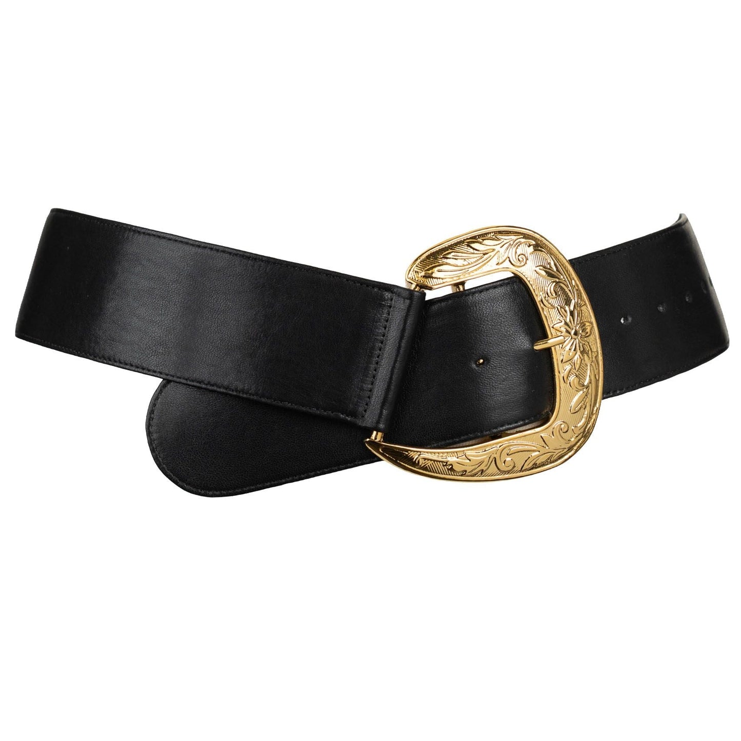 Cowboy Style Buckle Leather Belt