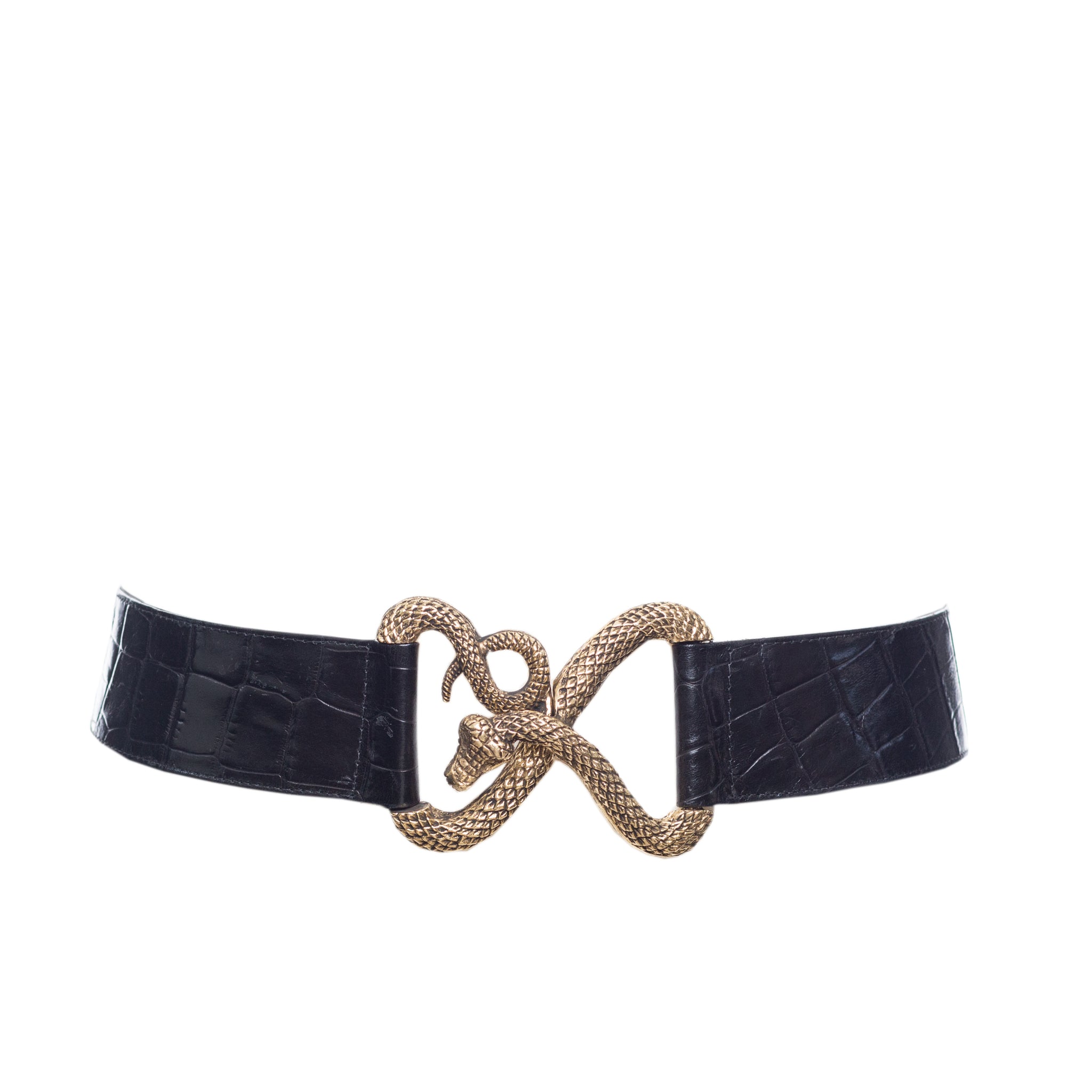 RAINA Eden Ornate Gold Snake Buckle Adjustable Embossed Brown Leather Belt Sz L Raina Belts (@rainabelts) • Instagram photos and videos main image 2